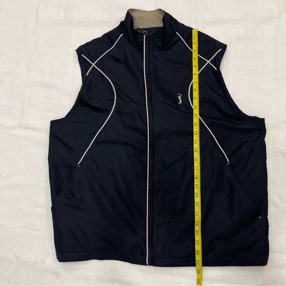 PGA Tour Zip Up Golf Vest Men's Sleeveless Black 100% Polyester L - Picture 8 of 8